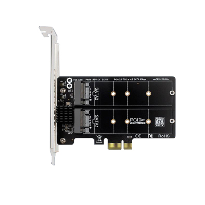 臻威 PCle 4.0 x1转NGFFM.2(BKEY)扩展卡仅支持SATA协议M.2 SSD