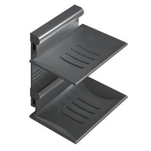 肥皂盒壁挂式卫生间免打孔双层肥皂架沥水家用浴室收纳香皂置物架