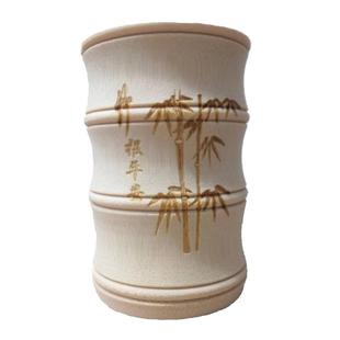 创意手工楠竹摆件竹制品竹筒杯子竹水杯简约笔筒花瓶中国风办公用