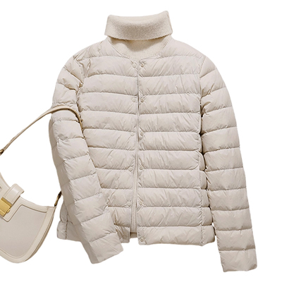 羽绒内胆圆领V领内搭外穿轻薄羽绒服短款女2025新款薄款轻便外套