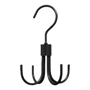 铝合金旋转四爪挂钩免打孔挂围巾帽子衣服钩子家用挂包包收纳神器