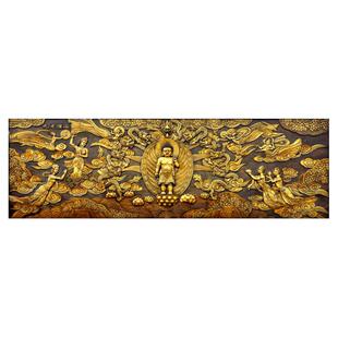 大型壁画无纺布3D寺庙佛像宗教九龙灌浴无缝壁纸酒店电视背景墙纸