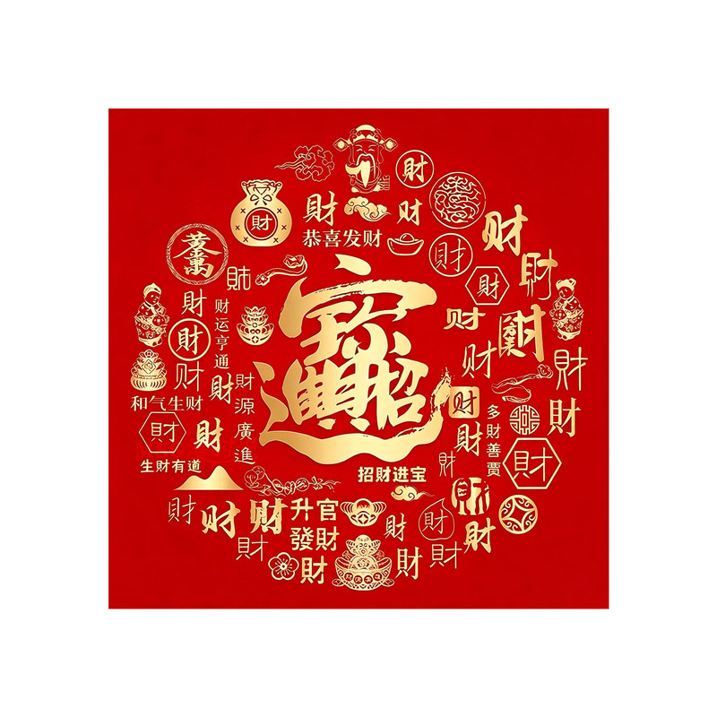 招财进宝5D钻石画2026新款线绣客厅高级感中式diy手工贴钻十字绣
