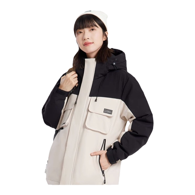 羽绒服休闲外套骆驼工装连帽