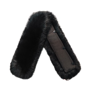 真皮毛领兔毛领子单卖男士替换毛领立领单买秋冬保暖男款毛毛领子