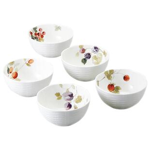 日本进口Narumi鸣海LUCYS GARDEN11cm露西花园骨瓷碗餐具礼盒套装