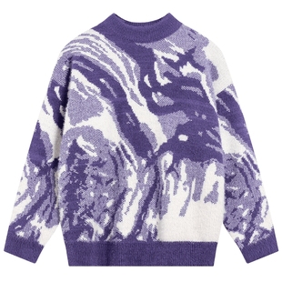 男童秋冬张杰明星同款半高领毛衣2025新款儿童装冬季加厚针织上衣