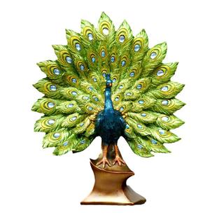 欧式奢华孔雀摆件家居软装饰品玄关客厅工艺品电视柜摆设结婚礼物