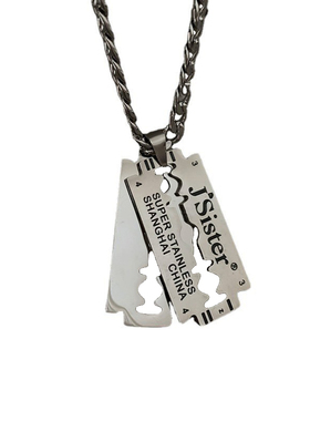 合金水波链男女项链潮酷