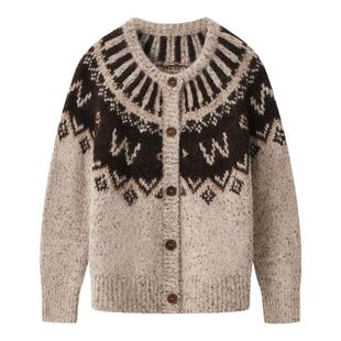 COLINWANG-LIFE STYLE|意大利进口羊毛花纱费尔岛针织套头衫/开衫