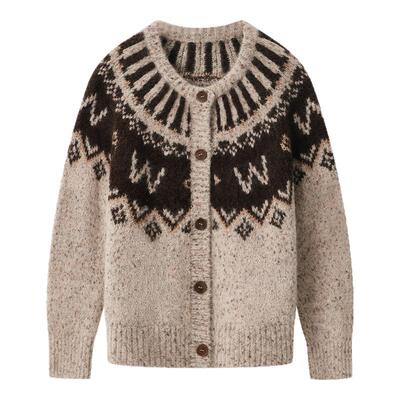 COLINWANG-LIFE STYLE|意大利进口羊毛花纱费尔岛针织套头衫/开衫