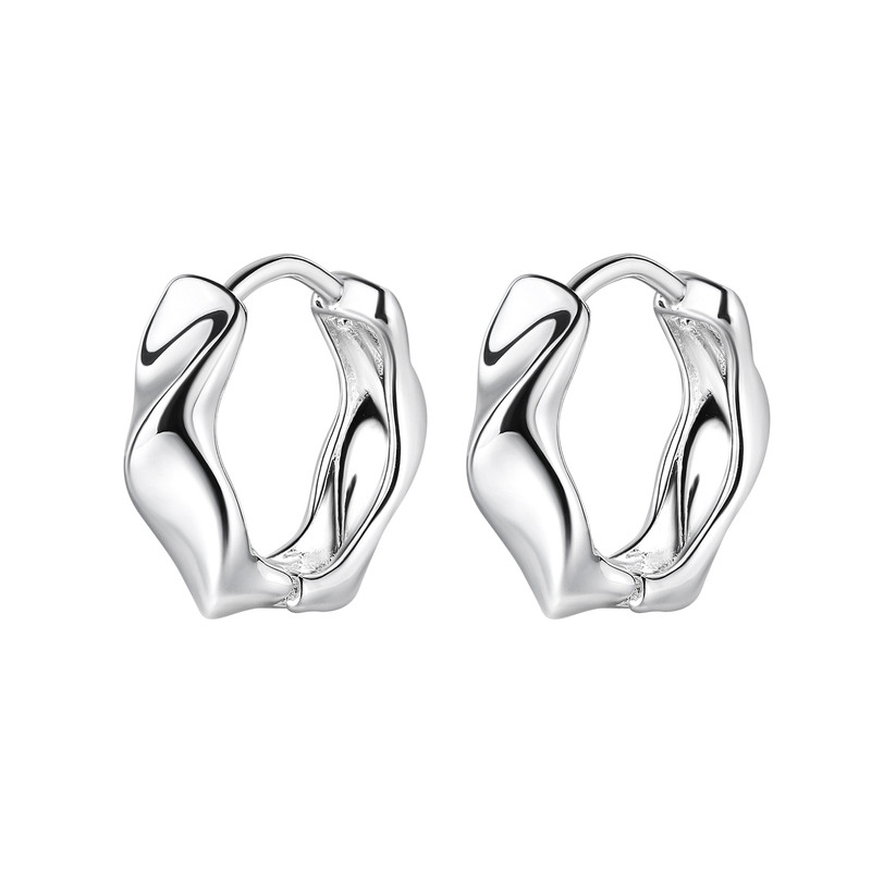 【巷南】999银几何耳环小众设计耳圈2026新爆款耳钉高级感女耳饰