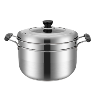 小蒸锅一层1单层家用不锈钢多功能蒸饭锅小型煮2燃气多用日式汤锅