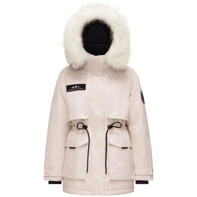 收腰大毛领羽绒服极寒波司登