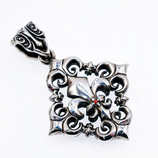 渡鸦工作室原创《信》专属设计十字架吊坠童军花项坠925银饰手工