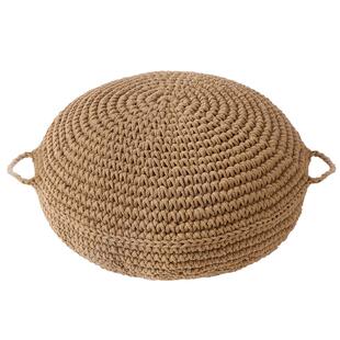 全棉钩针蒲团手工针织圆墩可拆洗坐墩榻榻米坐垫客厅装饰凳手提墩