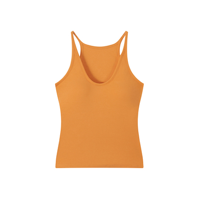 吴童童U领收腰无袖露肩吊带背心