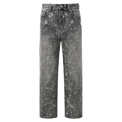 银河满钻长裤男复水洗直筒休闲裤