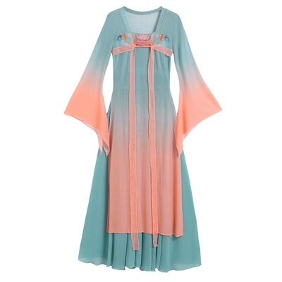 古典女飘逸舞蹈服齐胸汉唐舞蹈服