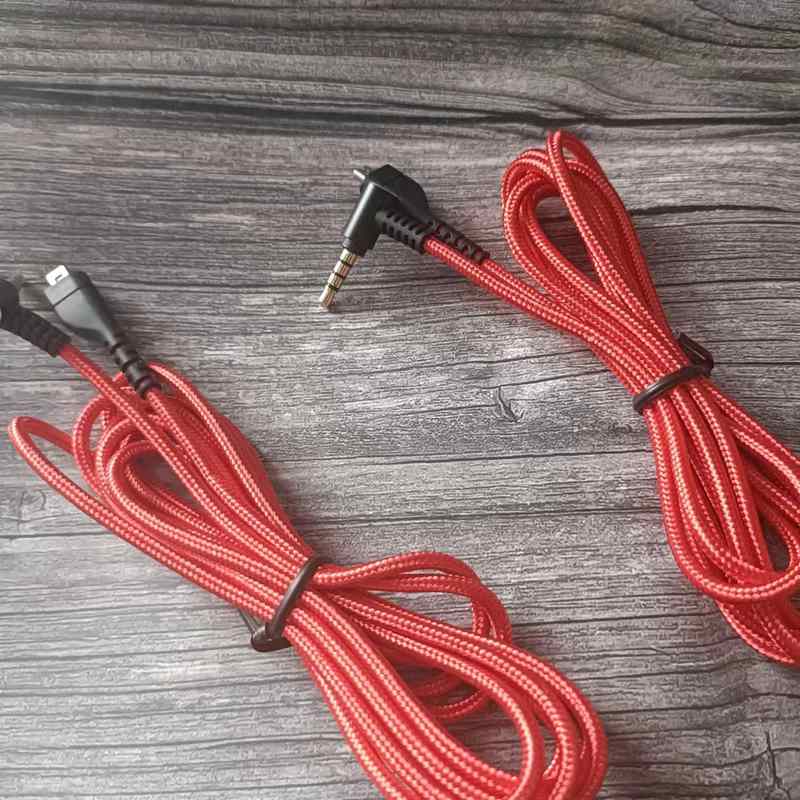 现货红色编织线8P耳机迷你插针赛睿寒冰 Arctis 3 5 7 Pro替换线
