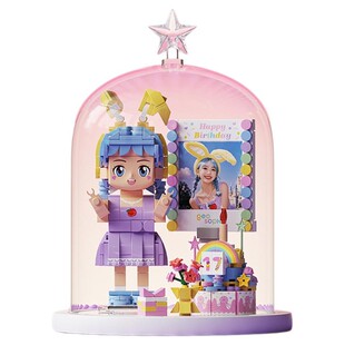 新年几偶送情侣照片定制积木人像手办diy小玩偶生日礼物创意摆件