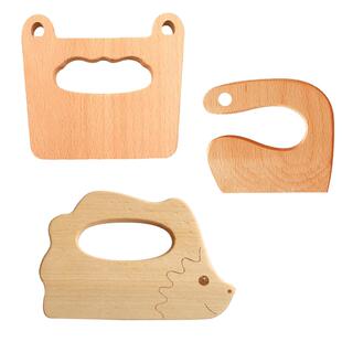 ins蒙氏mini厨房木质刀具儿童玩具水果木刀蔬菜榉木切切乐过家家