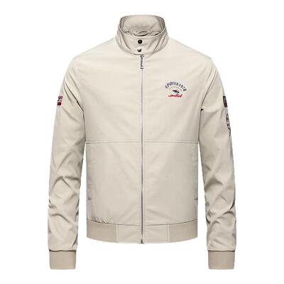 勇士鲨鱼美式立领休闲夹克男