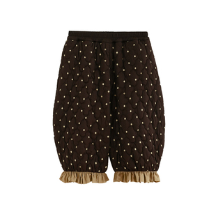 砚台家童装女童木耳边灯笼裤2025秋冬季新款儿童加厚保暖加绒裤子