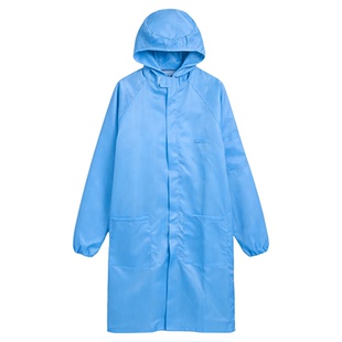 无尘服防静电衣服长款大褂电子厂食品车间防尘蓝色白色男女工作服