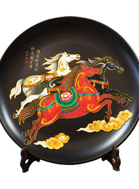 丙午马年济南非遗掐丝珐琅赏盘