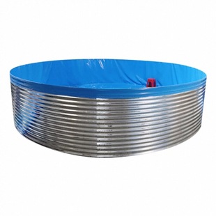 镀锌板帆布鱼池圆形户外加厚高密度养殖池带支架刀刮布大型蓄水池