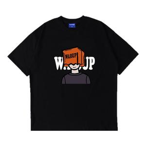 WASSUP涂鸦绘画男孩短袖T恤夏季2025新款潮牌重磅纯棉圆领上衣服