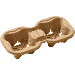 杯托一次性咖啡奶茶打包底托底座饮料饮品外卖打包纸浆单双四杯垫