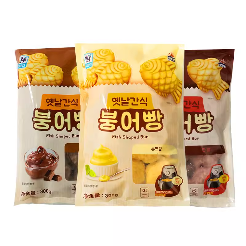 韩国思潮大林鲷鱼烧鲫鱼烧饼奶油馅鱼形小饼食材豆沙巧克力夹心