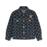 MLB儿童官方男女童潮奢复古摩登有型满印老花牛仔外套25秋冬新款