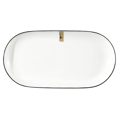 日式简约纯白ins风蒸鱼盘