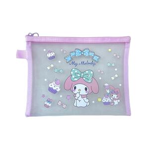 可爱小学生儿童网纱文件袋卡通拉链文具袋拉链式a4a5小号作业本网纱袋女童女孩学习文具