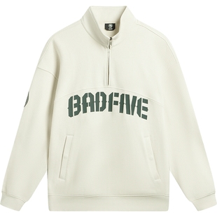 李宁反伍BADFIVE卫衣男春季2026新款新年红色套头衫立领运动长袖