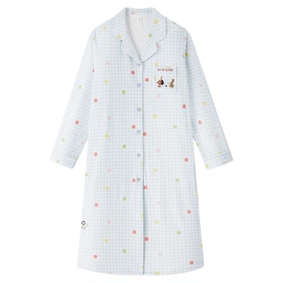 BE海岛绒睡裙女冬季薄绒睡衣裙长款法兰绒可外穿珊瑚绒冬天牛奶绒