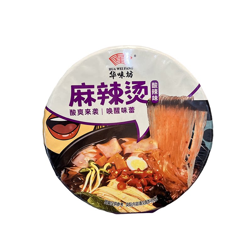 零食好忙华味坊麻辣烫酸辣味酸爽来袭唤醒味蕾办公室方便速食充饥