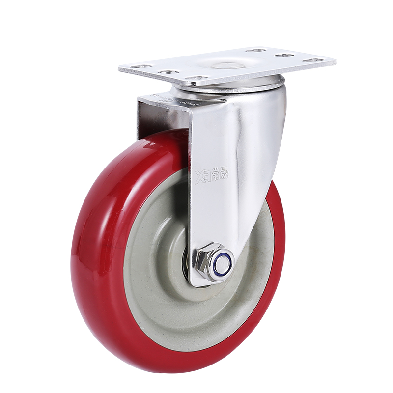 3寸不锈钢脚轮4寸刹车5寸304材质不生锈尼龙万向轮子推车轮轱辘