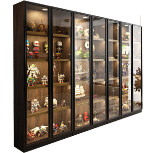 玻璃门手办柜gk雕像柜展示柜模型柜玩具陈列柜包包柜饰品柜定制