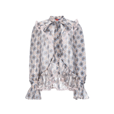 欧根纱lefame复古上衣