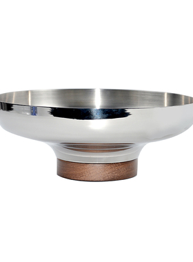 现代轻奢金属托盘银色不锈钢材质