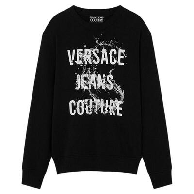 【季末优惠】VERSACE JEANS COUTURE 男士印花棉质平纹针织运动衫