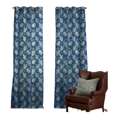 圣奇尼客厅美式双面提花窗帘定制