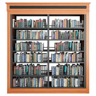 定制西西弗钢木书架图书馆单双面置物展示架书城铁艺高档实木书柜