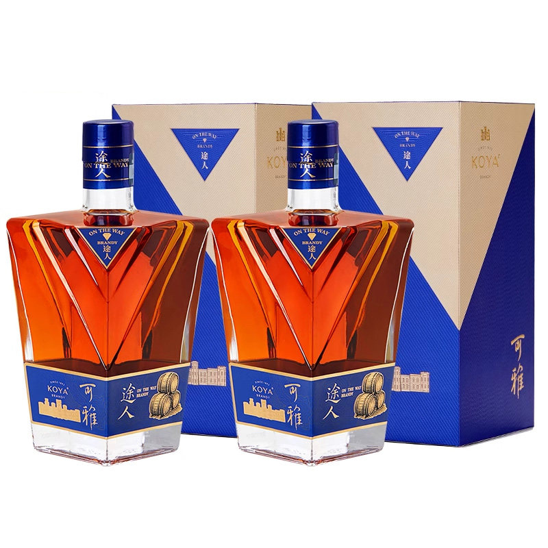 张裕官方 可雅酒庄42度白兰地洋酒 途人700ml礼盒商务宴请