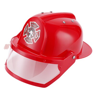 儿童消防玩具帽子工程帽警察幼儿园角色扮演衣服灭火器马甲帽水枪