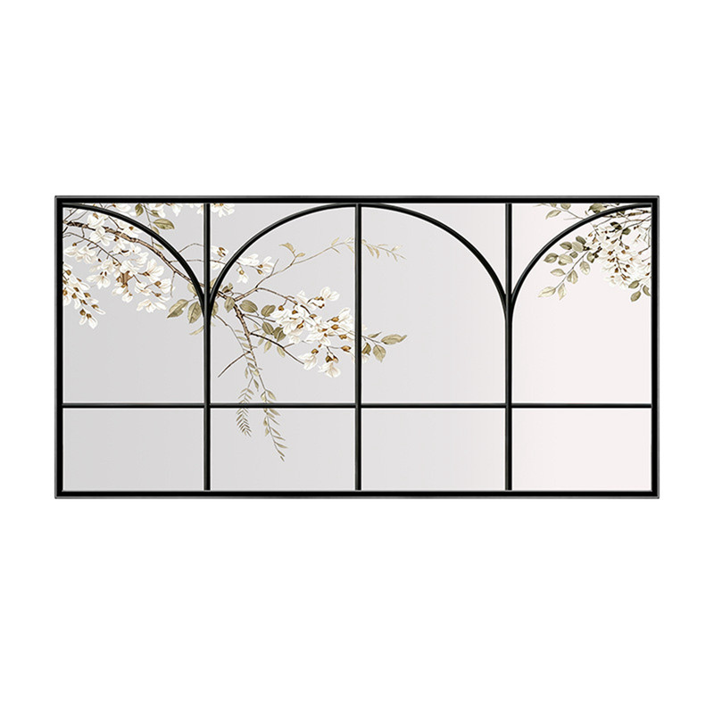 法式复古中古玻璃镜子假窗装饰画
